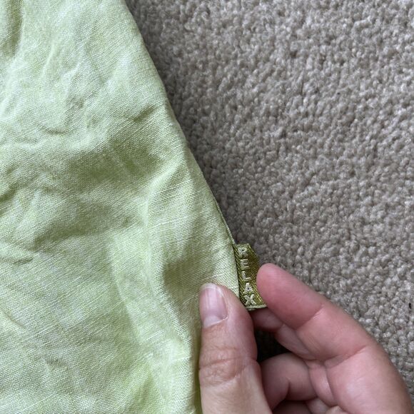 Tommy Bahama Linen Shirt Men 4XB Guayabera Button Down Green Relax Casual Beach - Picture 6 of 7